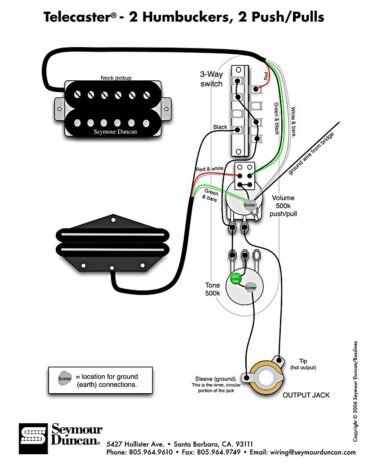 four humbuckers pickup wiring diagram – hotrails and quadrail | Guitar ...