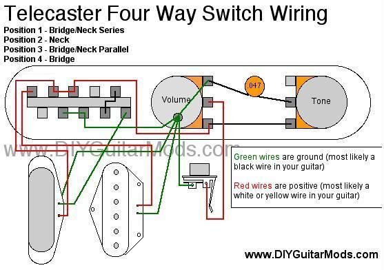 telecaster 4 way switch wiring diagram
