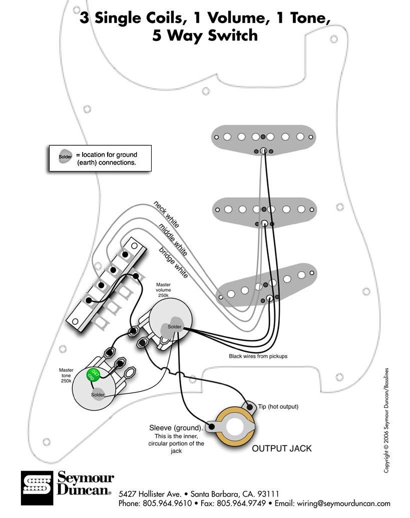 1 Tone Knob Wiring