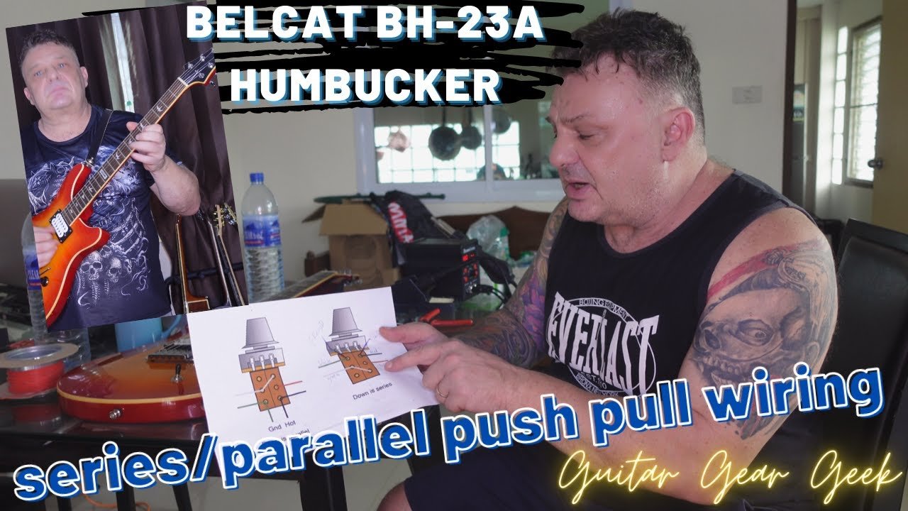 Chinese Guitar Pickups Belcat BH 23A Humbucker series parallel push