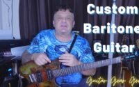 Custom Baritone Guitar with fanned frets & hipshot multiscale guitar bridge